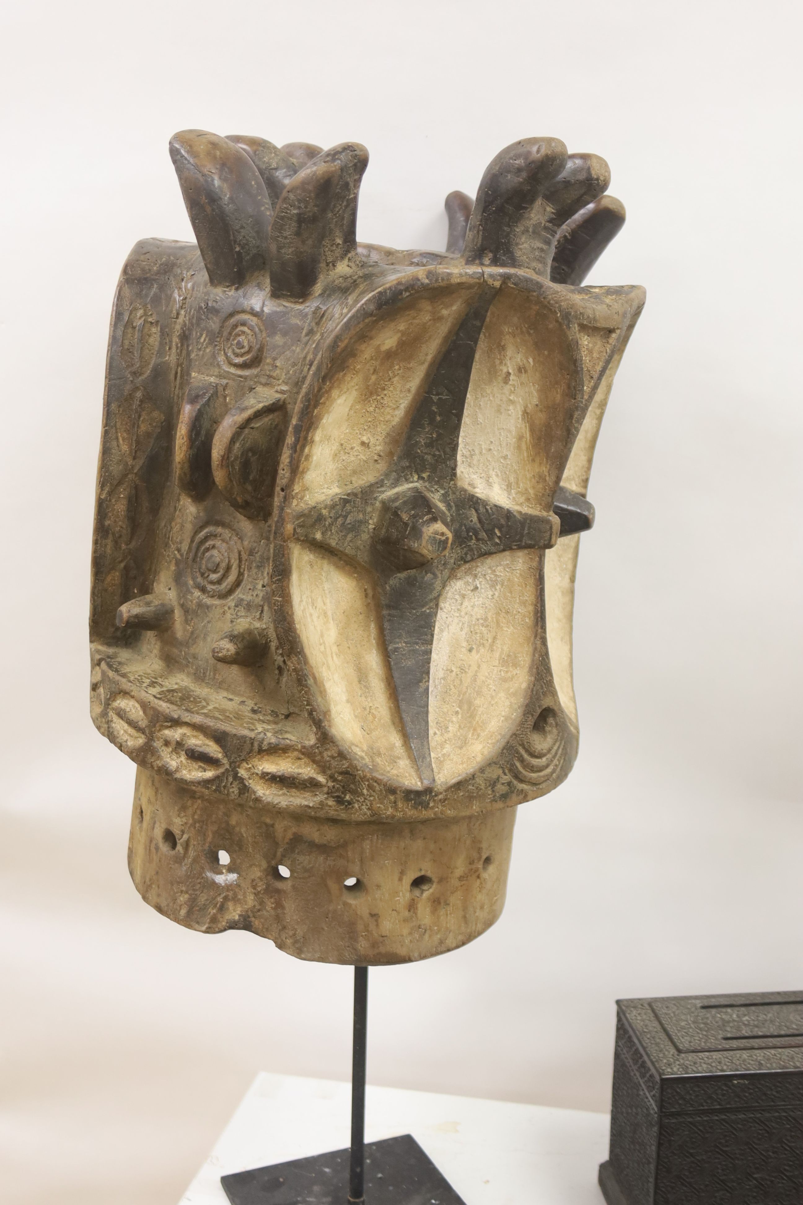 A Janus Bembe peoples aluga helmet mask 75cm
